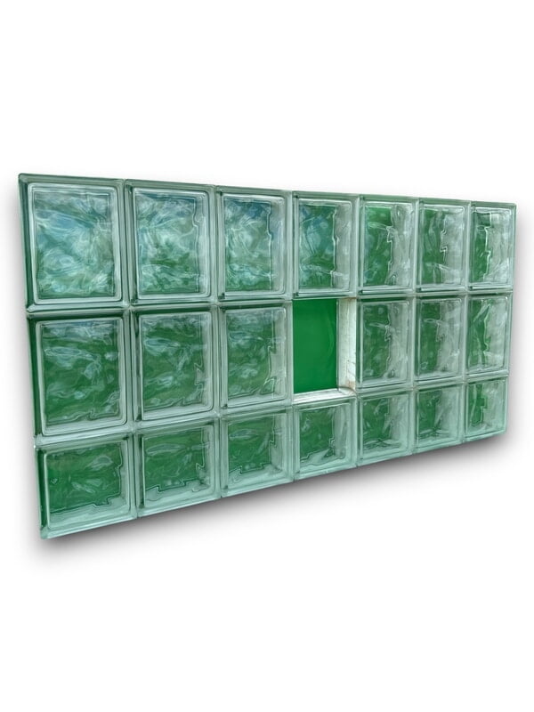 Frameless Wave Pattern Non-Vented Glass Block Window (40 1/4 x 21 1/4), QTY: 1