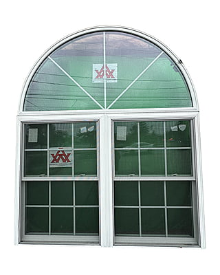 Advanced Vinyl Twin Double Hung Window With Arch (77 7/8 x 93 3/4)
